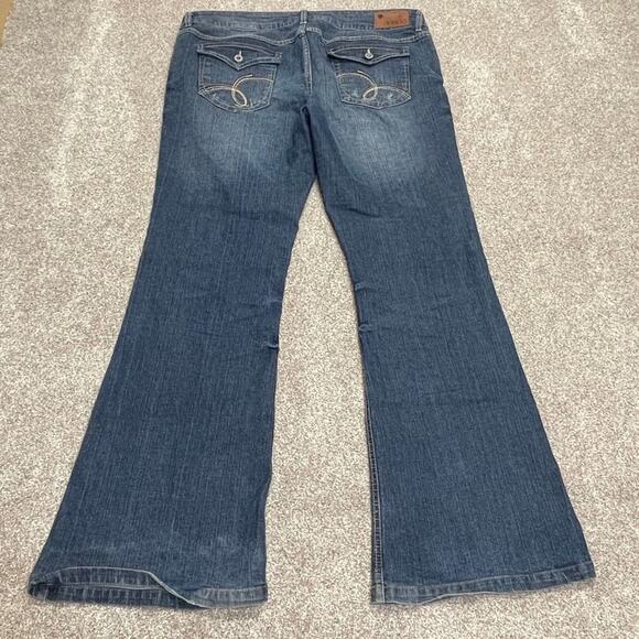 y2k vtg grunge festival boho streetwear Bongo Flare jeans sz 15 cowgirl rodeo - Picture 3 of 12